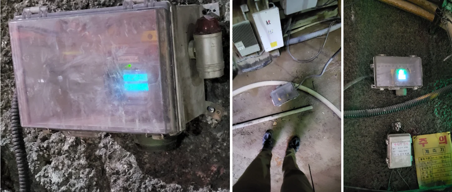 FIX800 detector still in service after more than a year at the dusty tunnel site