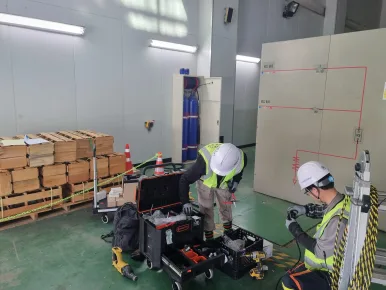 [RS KOREA][설치] 발전소 CO2 캐비넷형 수동식소화기기 CO2 누출감지 FIX800 설치