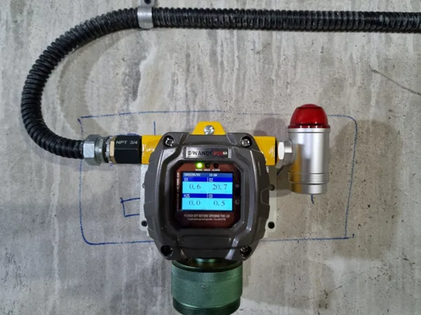 설치] 강원도 청소년 수련원 오수처리장 설치형 가스측정기 FIX800 4GAS 전광판4CH 설치공사