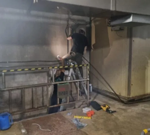 설치] 농수산물 시장 폐수처리장 설치형 복합가스측정기 FIX800 5대가스 설치 공사