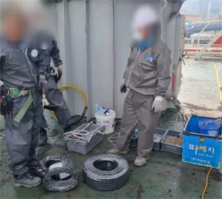 설치] 대형선박 석탄 보관실 밀폐공간 FIX800 O2 CO H2S LEL 4대가스 설치!