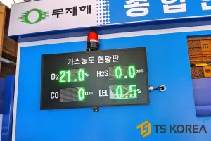 티에스코리아 건설현장 4가스 측정기 및 현황판 설치