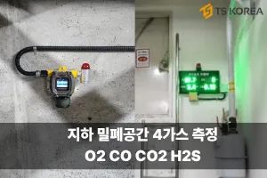 밀폐공간 질식사고 예방의 핵심! 완디 FIX800 설치형 4가스측정기와 농도현황판으로 안전 확보