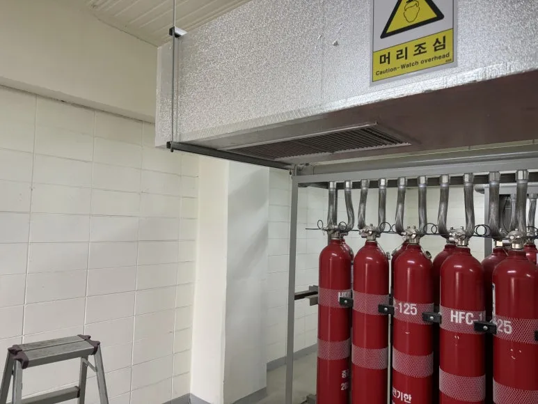 [브이피이코리아] HFC-125 청정소화설비 밀폐공간 가스 측정기 설치